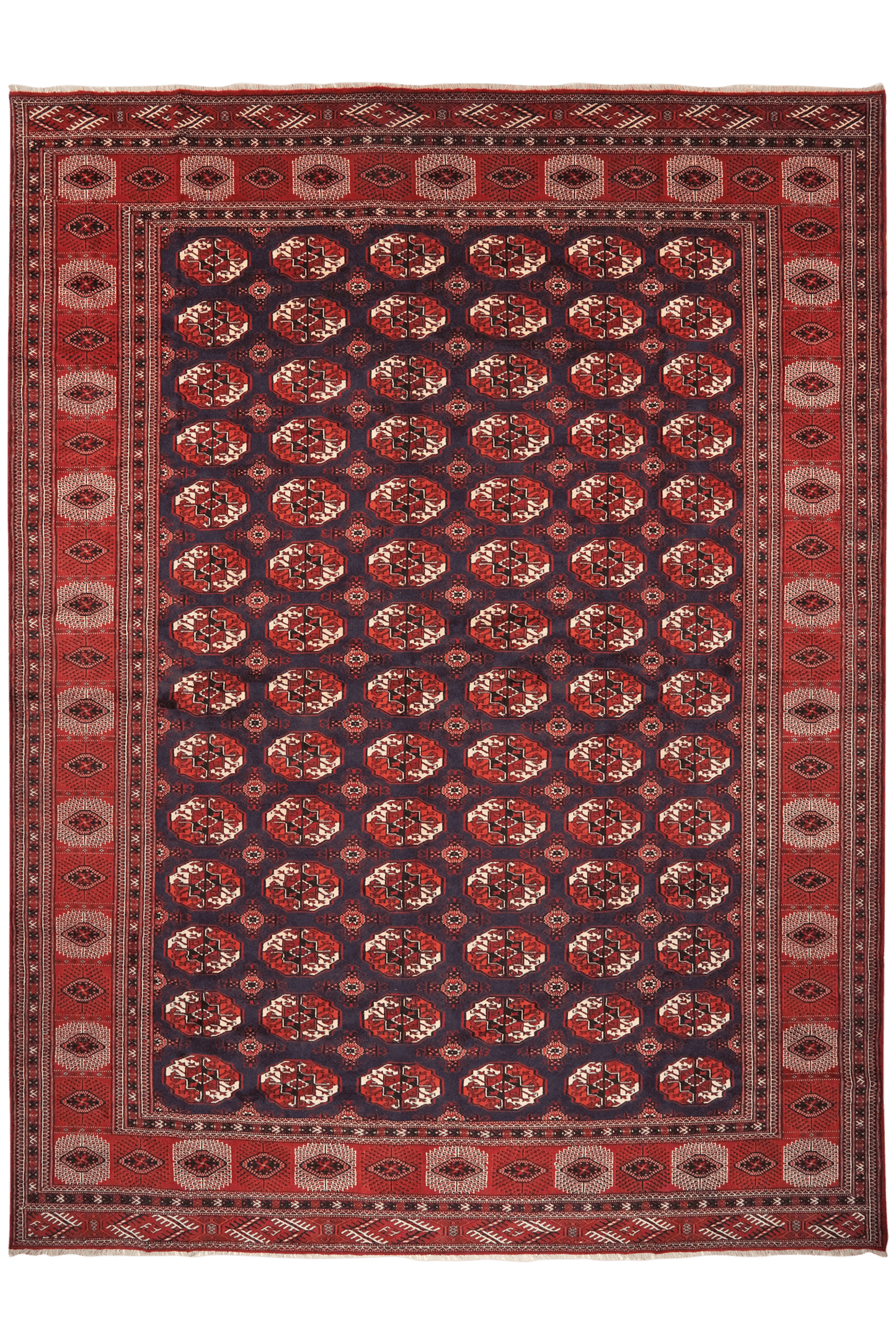 Turkman — Hand-knotted, 289x390 cm, Blue, 100% Virgin Wool | Main view