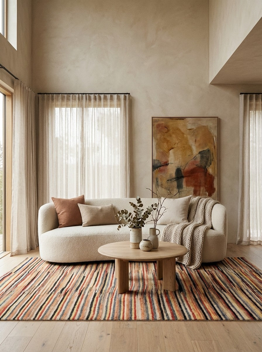 Rizbaf · Handgeknüpft – Bunt, 183x126 cm, 100% Schurwolle | Detailansicht