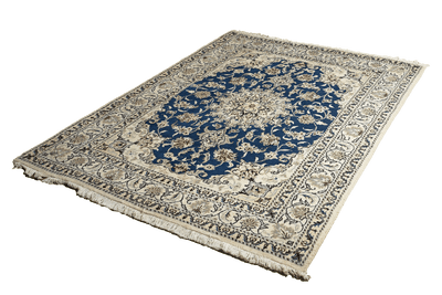 Nain 12La — Hand-knotted, 149x207 cm, Blue, 100% Virgin Wool | View 5