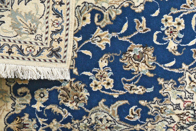 Nain 12La — Hand-knotted, 149x207 cm, Blue, 100% Virgin Wool | View 7