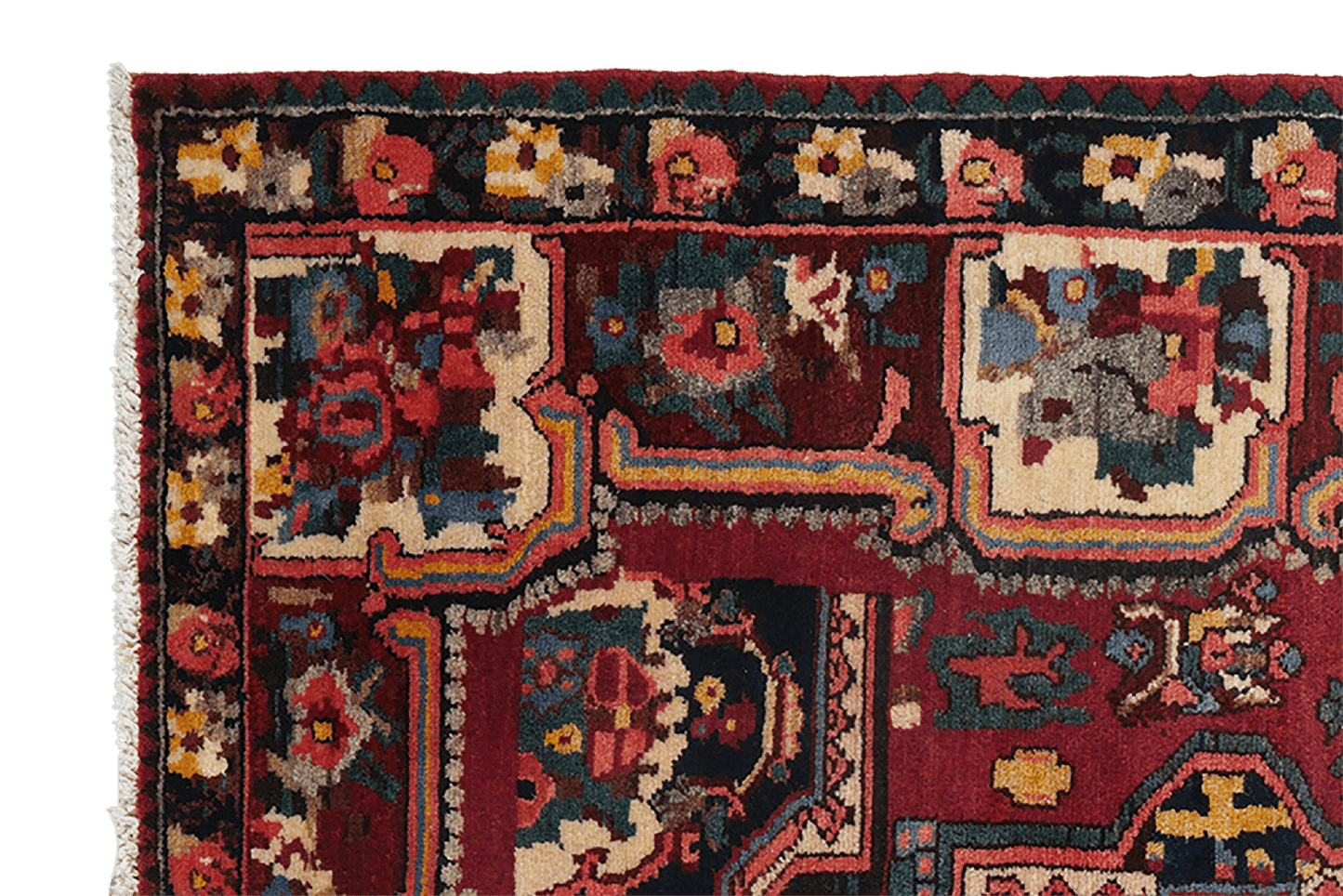 Bakhtiar — Hand-knotted, 138x204 cm, Red, 100% Virgin Wool | View 3