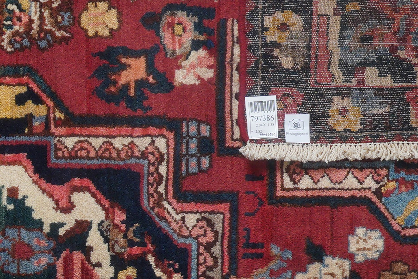 Bakhtiar — Hand-knotted, 138x204 cm, Red, 100% Virgin Wool | View 6