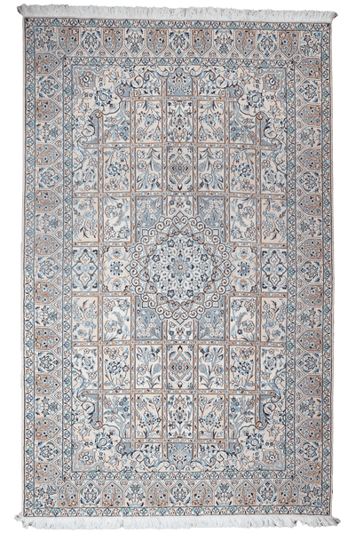 Nain 9La — Hand-knotted, 146x235 cm, Beige, 100% Virgin Wool | Main view