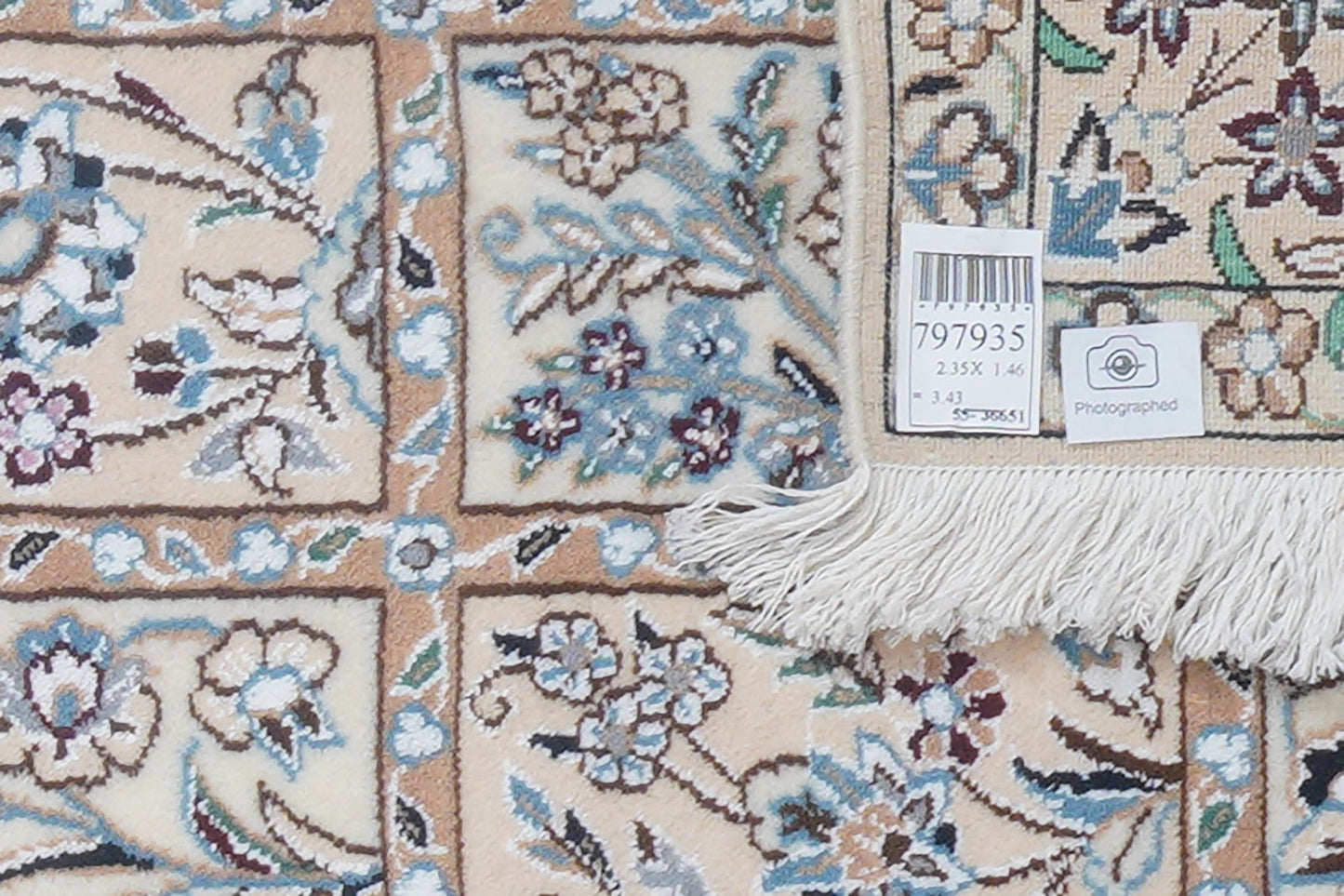 Nain 9La — Hand-knotted, 146x235 cm, Beige, 100% Virgin Wool | View 6