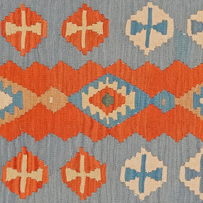 Kelim Gashgai — Handmade, 86x295 cm, Multicolor, 100% Virgin Wool | View 4