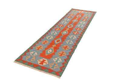 Kelim Gashgai — Handmade, 86x295 cm, Multicolor, 100% Virgin Wool | View 5