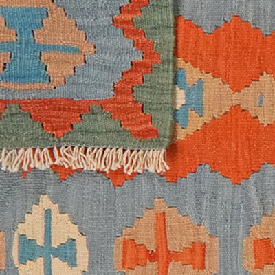 Kelim Gashgai — Handmade, 86x295 cm, Multicolor, 100% Virgin Wool | View 6