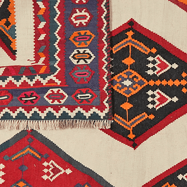 Kelim Gashgai Old — Handmade, 170x280 cm, Beige, 100% Virgin Wool | View 6