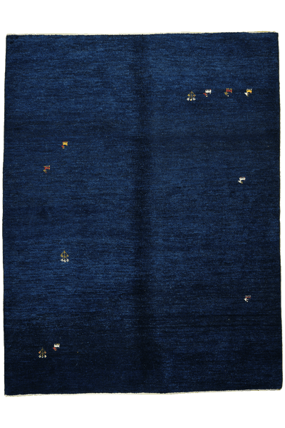 Gabbeh — Hand-knotted, 173x226 cm, Blue, 100% Virgin Wool | Main view