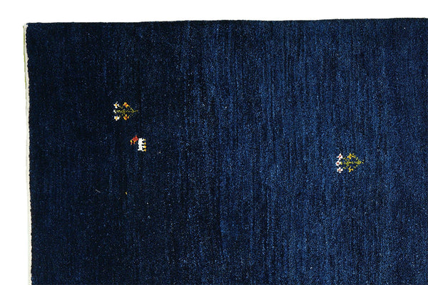 Gabbeh — Hand-knotted, 173x226 cm, Blue, 100% Virgin Wool | View 3