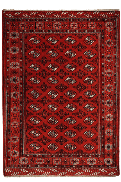 Turkman — Hand-knotted, 210x294 cm, Red, 100% Virgin Wool | Main view