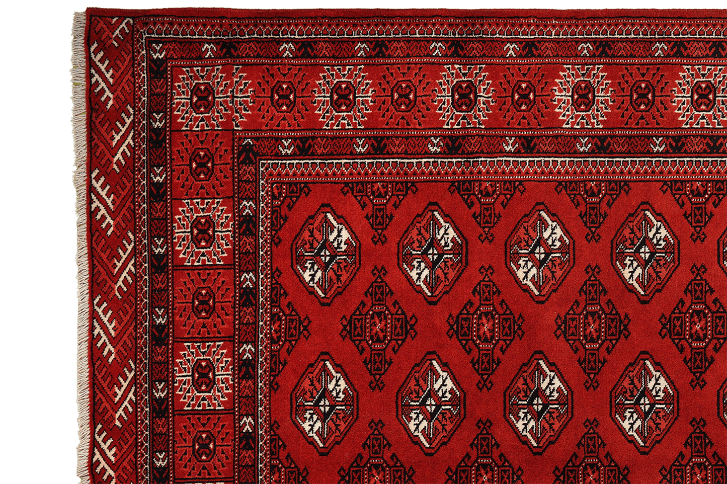 Turkman — Hand-knotted, 210x294 cm, Red, 100% Virgin Wool | View 3