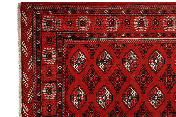 Turkman — Hand-knotted, 210x294 cm, Red, 100% Virgin Wool | View 3