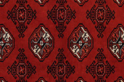 Turkman — Hand-knotted, 210x294 cm, Red, 100% Virgin Wool | View 7