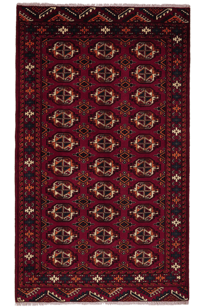 Turkman — Hand-knotted, 116x199 cm, Red, 100% Virgin Wool | Main view