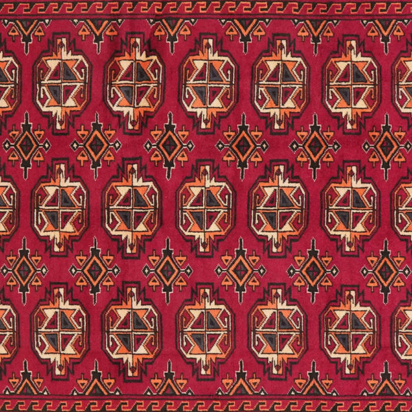 Turkman — Hand-knotted, 116x199 cm, Red, 100% Virgin Wool | View 4