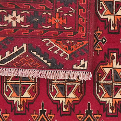 Turkman — Hand-knotted, 116x199 cm, Red, 100% Virgin Wool | View 6
