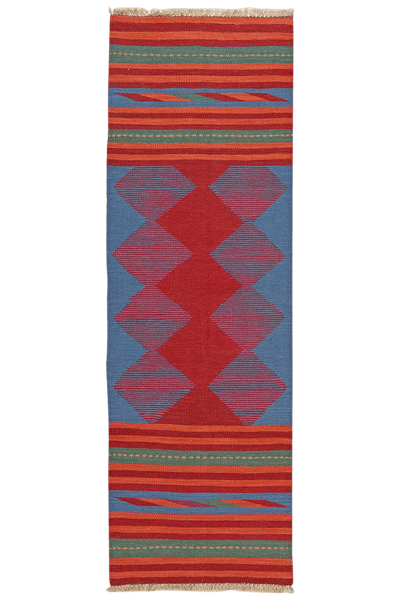 Kelim Gashgai — Handmade, 64x193 cm, Multicolor, 100% Virgin Wool | Main view