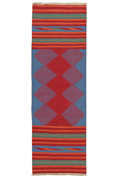 Kelim Gashgai — Handmade, 64x193 cm, Multicolor, 100% Virgin Wool | Main view