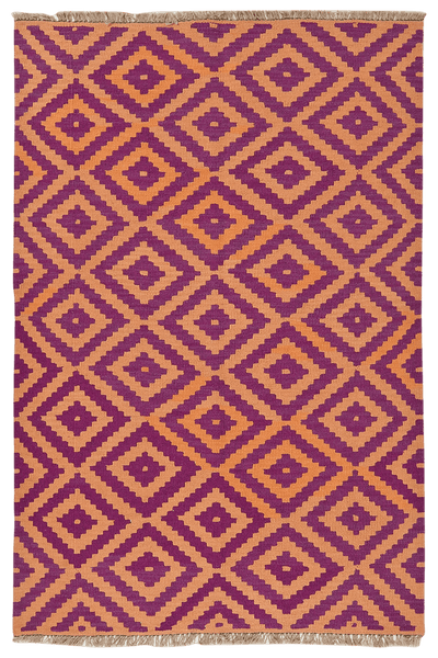 Kelim Gashgai — Handmade, 119x180 cm, Violett, 100% Virgin Wool | Main view