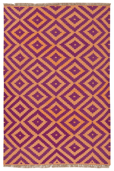 Kelim Gashgai — Handmade, 119x180 cm, Violett, 100% Virgin Wool | Main view