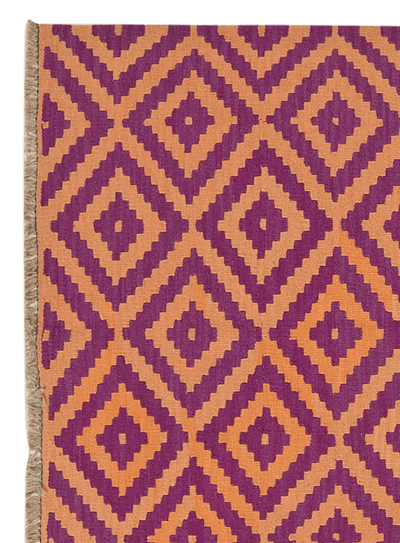 Kelim Gashgai — Handmade, 119x180 cm, Violett, 100% Virgin Wool | View 3