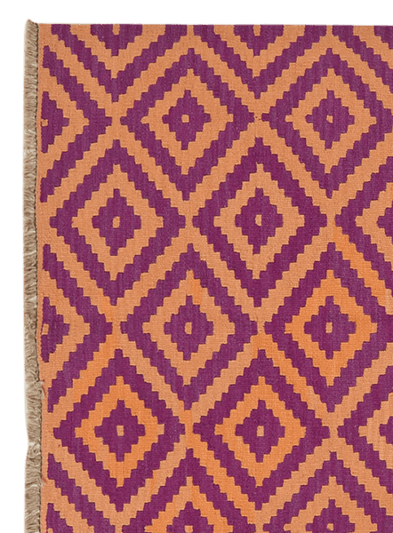 Kelim Gashgai — Handmade, 119x180 cm, Violett, 100% Virgin Wool | View 3