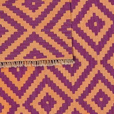 Kelim Gashgai — Handmade, 119x180 cm, Violett, 100% Virgin Wool | View 6