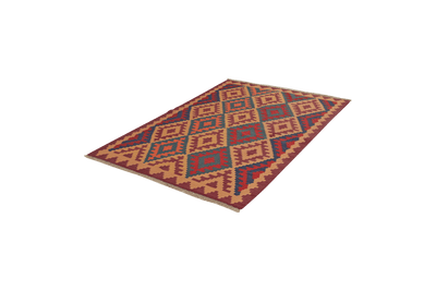 Kelim Gashgai — Handmade, 130x177 cm, Multicolor, 100% Virgin Wool | View 5