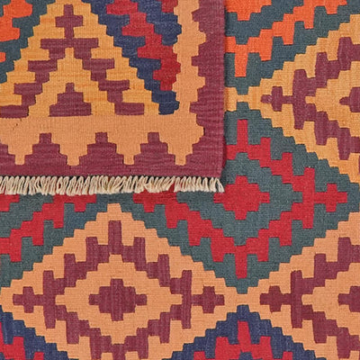 Kelim Gashgai — Handmade, 130x177 cm, Multicolor, 100% Virgin Wool | View 6