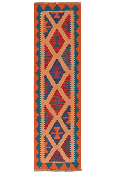Kelim Gashgai — Handmade, 57x196 cm, Beige, 100% Virgin Wool | Main view