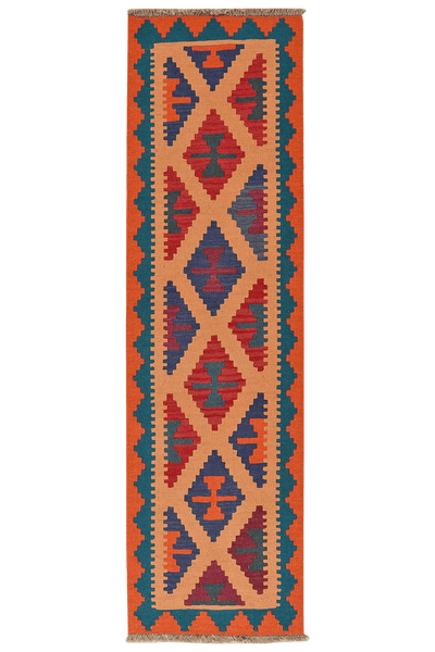 Kelim Gashgai — Handmade, 57x196 cm, Beige, 100% Virgin Wool | Main view