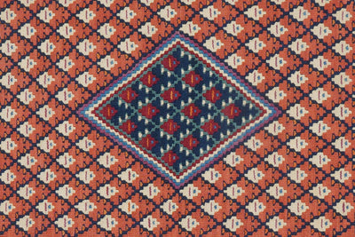 Kelim Senneh — Handmade, 62x87 cm, Red, 100% Virgin Wool | View 6
