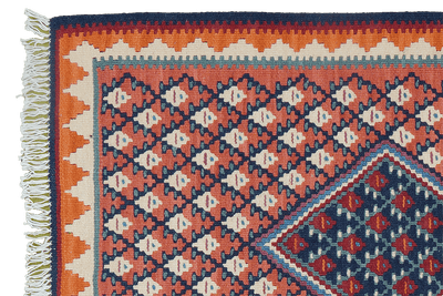 Kelim Senneh — Handmade, 62x86 cm, Red, 100% Virgin Wool | View 3