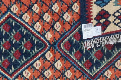 Kelim Senneh — Handmade, 65x82 cm, Red, 100% Virgin Wool | View 7