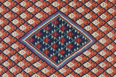 Kelim Senneh — Handmade, 62x85 cm, Red, 100% Virgin Wool | View 5