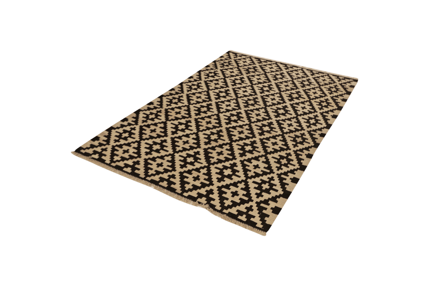 Kelim Gashgai — Handmade, 121x184 cm, Black, 100% Virgin Wool | View 5