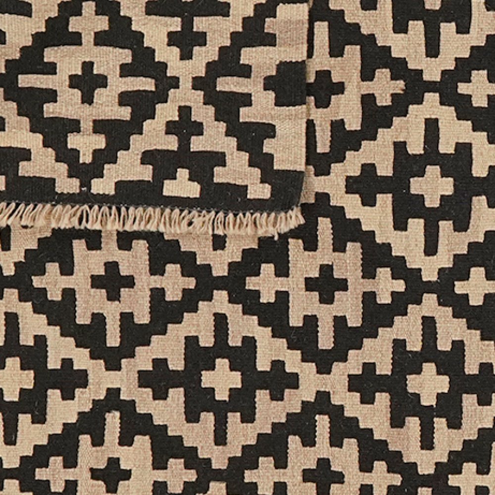 Kelim Gashgai — Handmade, 121x184 cm, Black, 100% Virgin Wool | View 6