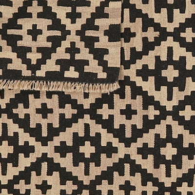 Kelim Gashgai — Handmade, 121x184 cm, Black, 100% Virgin Wool | View 6