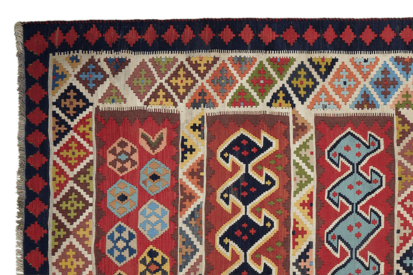 Kelim Gashgai Old — Handmade, 162x318 cm, Multicolor, 100% Virgin Wool | View 3