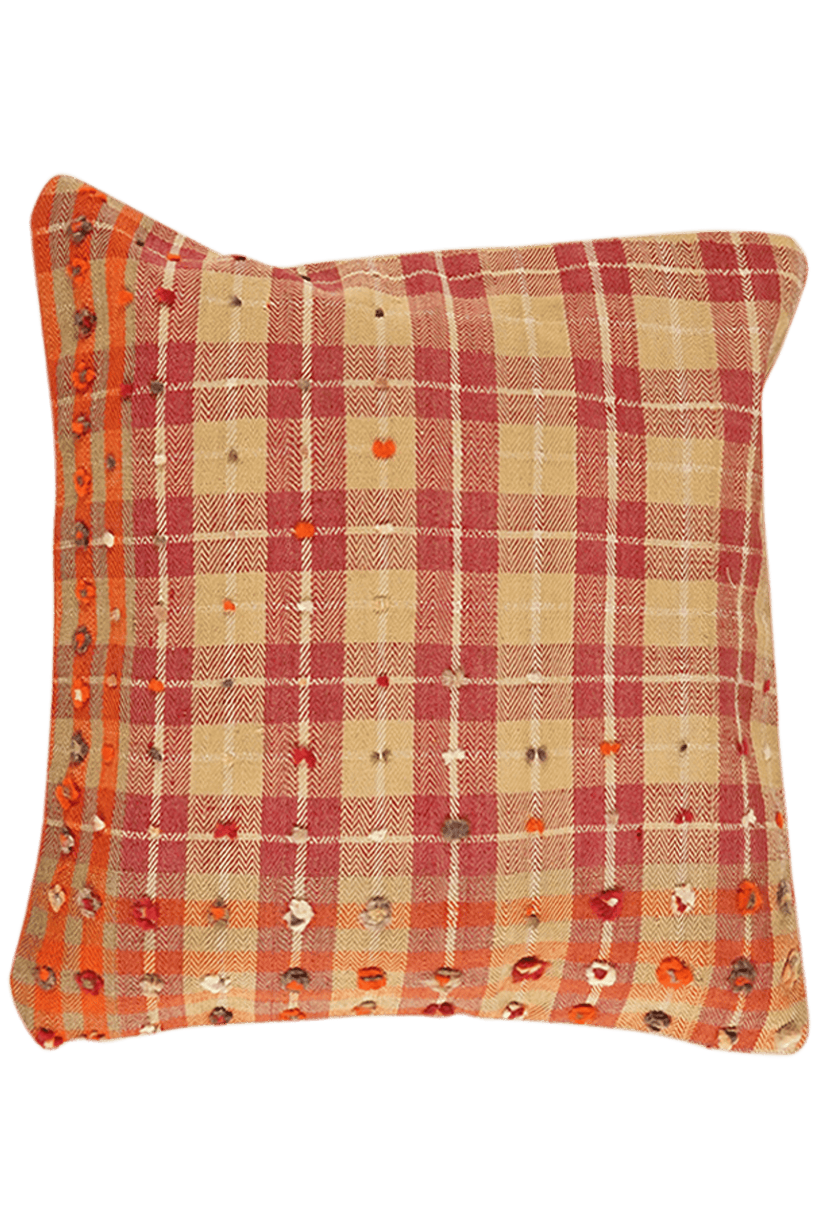 Kelim Kissen — Handmade, 65x65 cm, Multicolor, 100% Virgin Wool | Main view