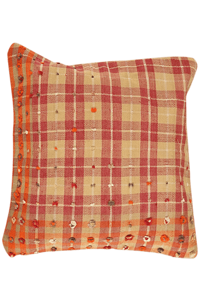 Kelim Kissen — Handmade, 65x65 cm, Multicolor, 100% Virgin Wool | Main view
