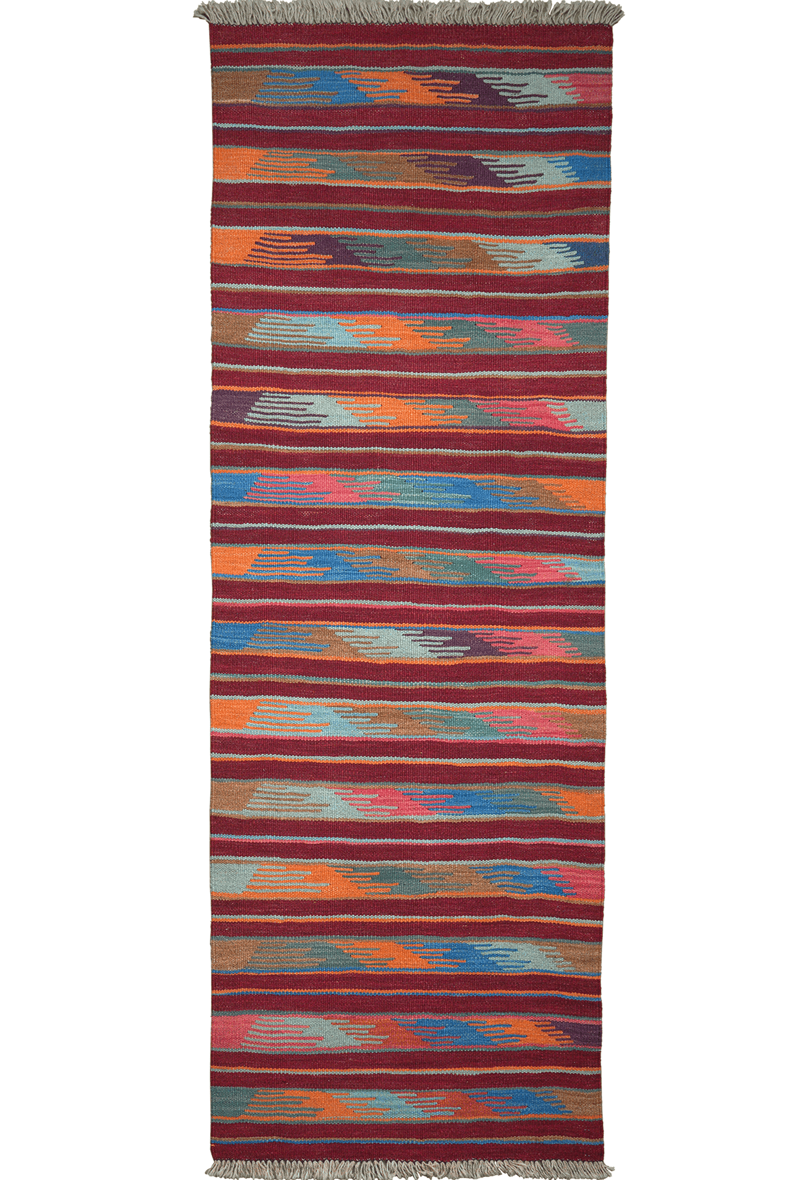 Kelim Gashgai — Handmade, 68x197 cm, Multicolor, 100% Virgin Wool | Main view