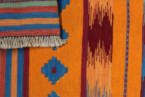 Kelim Gashgai — Handmade, 66x212 cm, Multicolor, 100% Virgin Wool | View 6