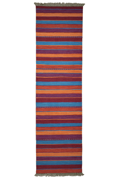 Kelim Gashgai — Handmade, 55x198 cm, Multicolor, 100% Virgin Wool | Main view
