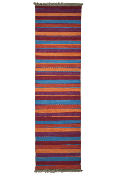 Kelim Gashgai — Handmade, 55x198 cm, Multicolor, 100% Virgin Wool | Main view