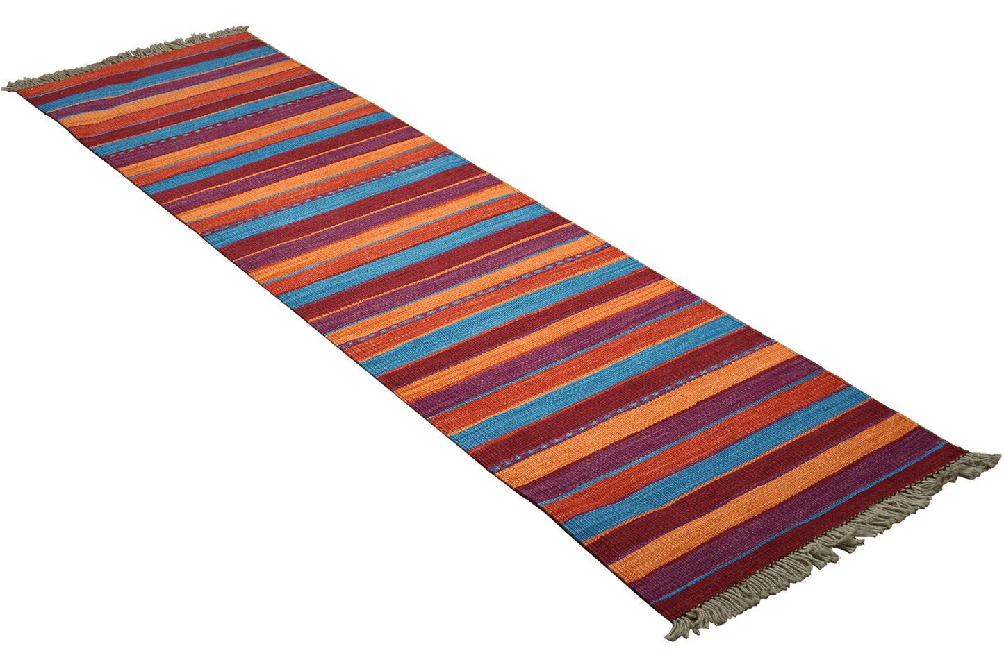 Kelim Gashgai — Handmade, 55x198 cm, Multicolor, 100% Virgin Wool | View 4