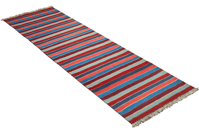 Kelim Gashgai — Handmade, 60x199 cm, Multicolor, 100% Virgin Wool | View 4