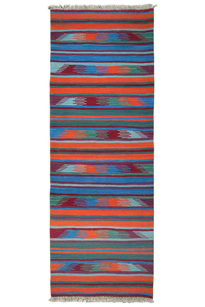 Kelim Gashgai — Handmade, 64x193 cm, Multicolor, 100% Virgin Wool | Main view