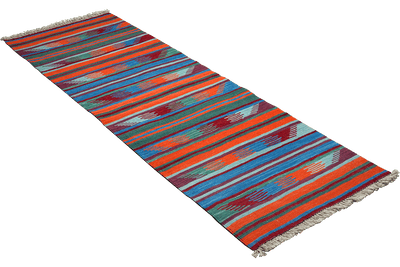 Kelim Gashgai — Handmade, 64x193 cm, Multicolor, 100% Virgin Wool | View 4